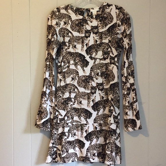 cat print dress h&m